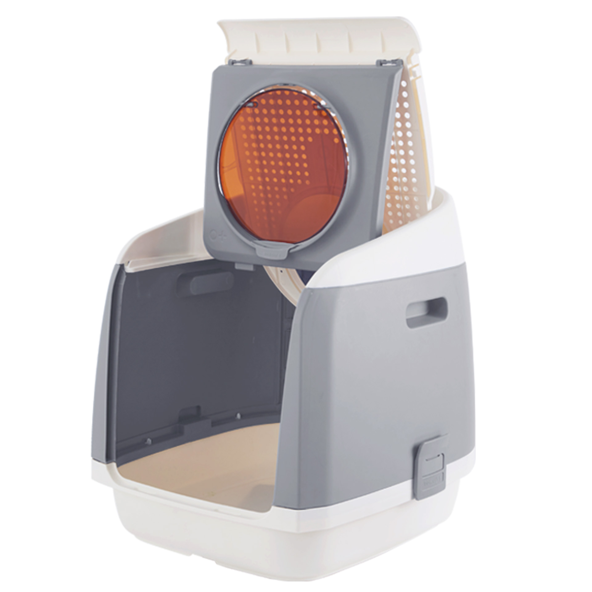 CatResidence_grau_4106_06 Cat toilet Cat Residence grey
