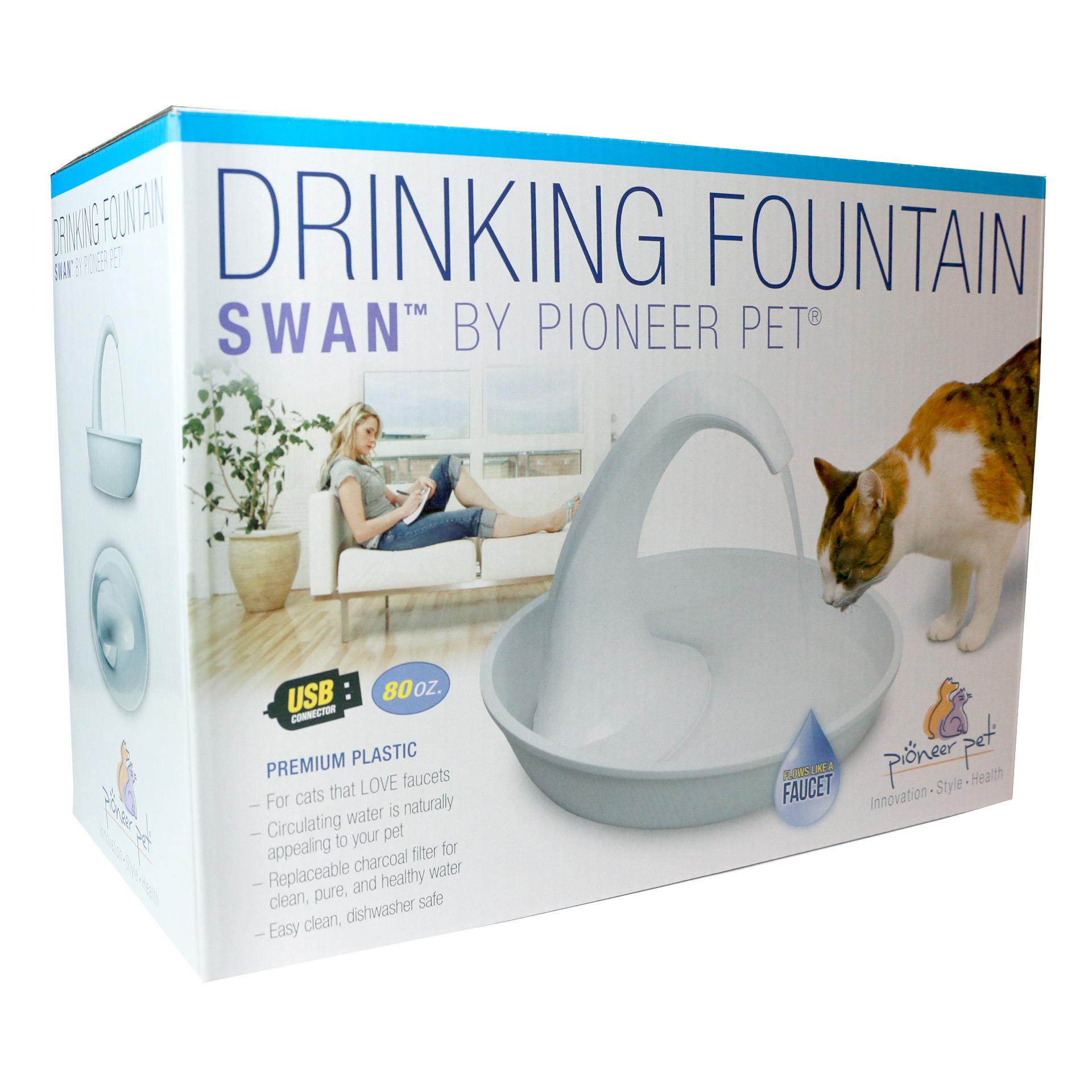 Swan_Trinkbrunnen_16058_07 Swan Kunststoff - weiß (2,36L)
