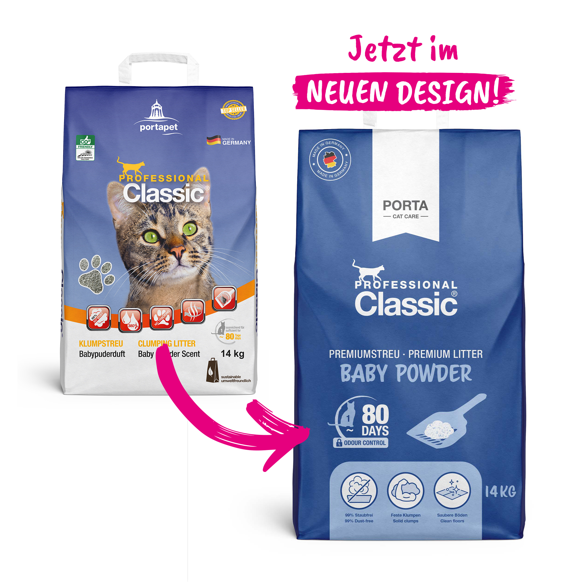 Professional Classic Baby Powder alt zu neu