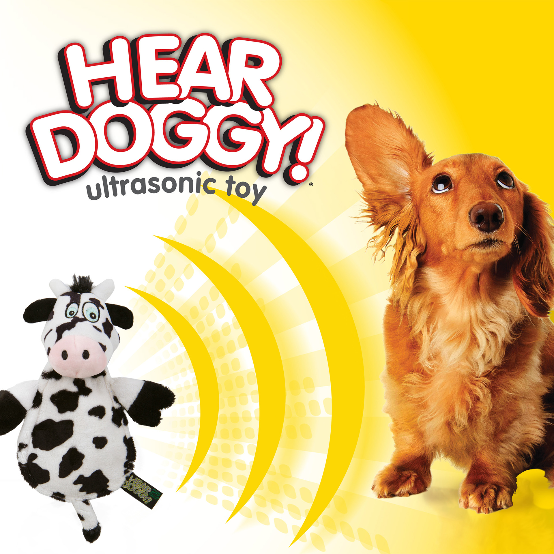 Hear Doggy Flattie- Huhn Poster