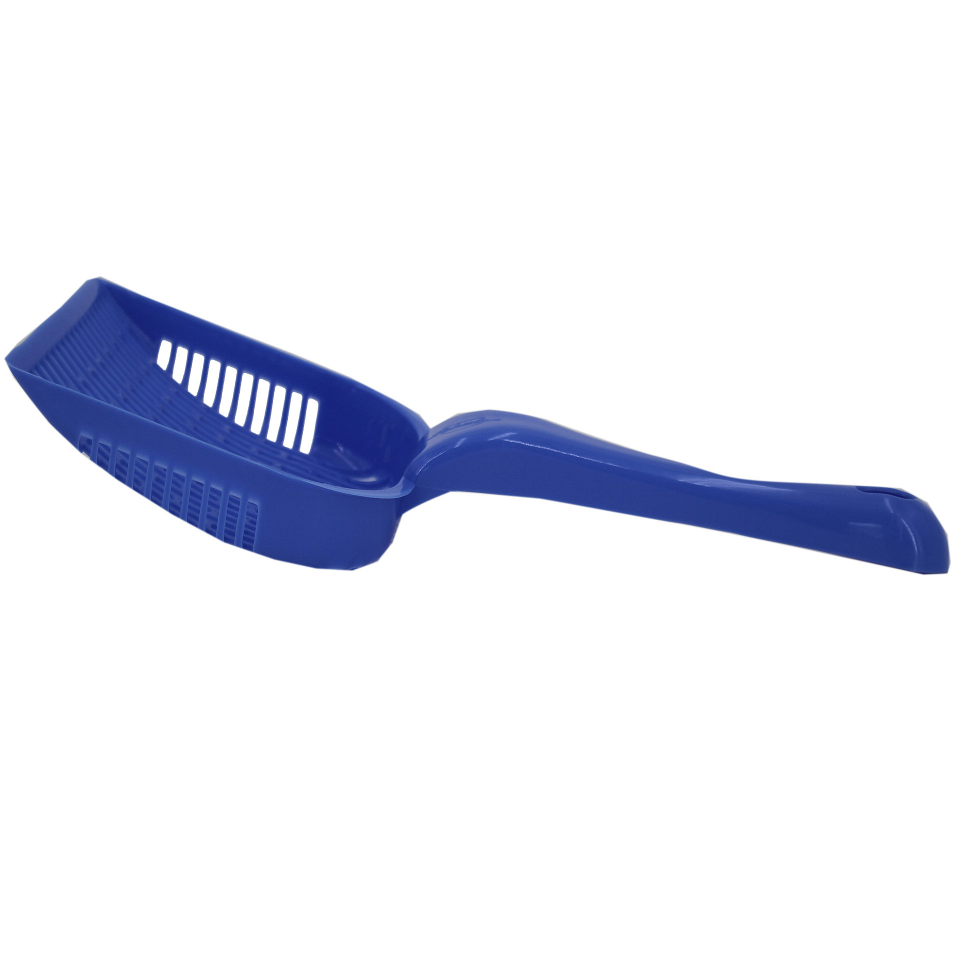 Katzenstreu Schaufel blau Seite