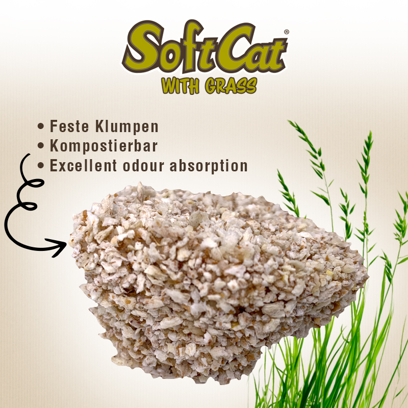 SoftCat - grass - paper bag (9.5 L)