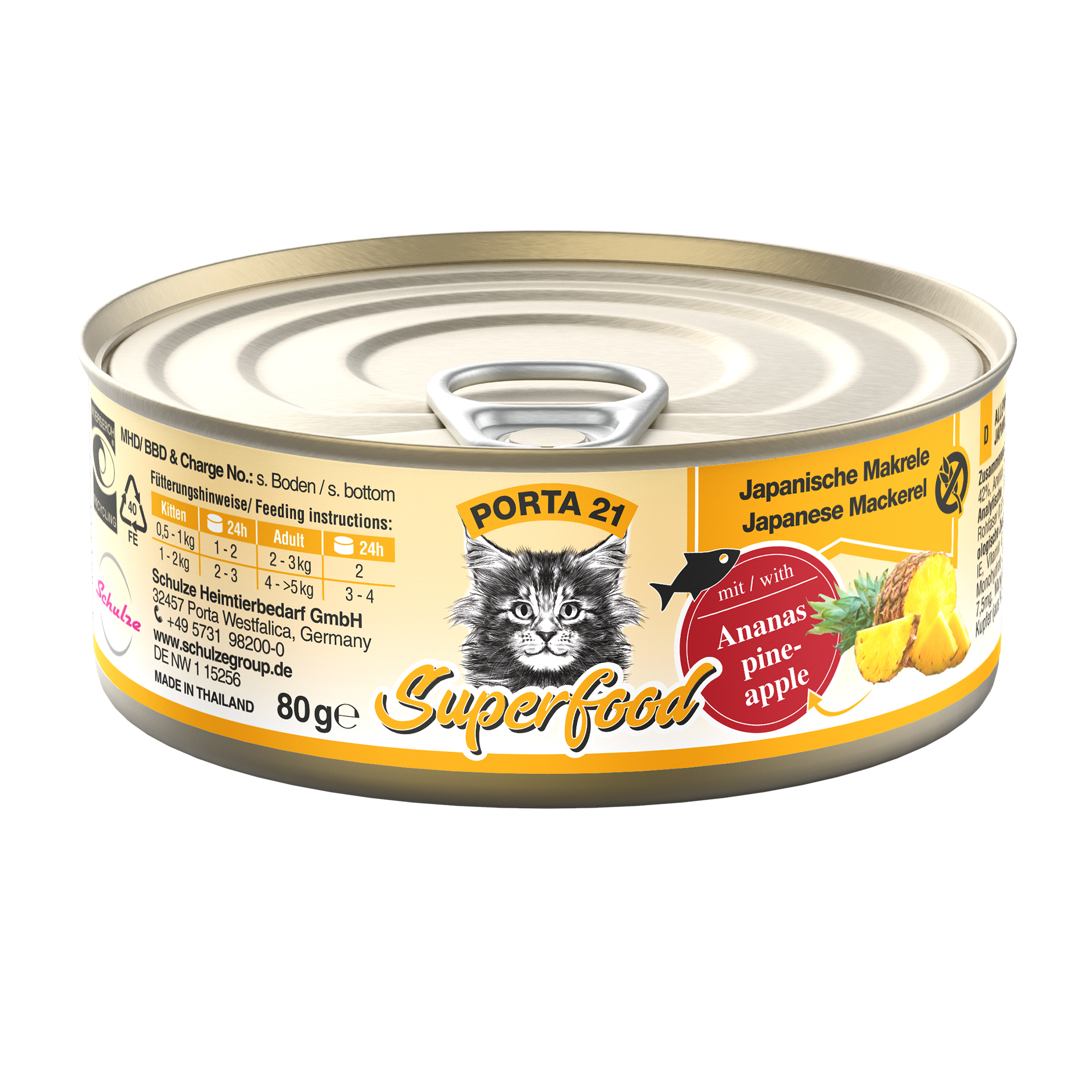 32300_superfood_ananas1WRHwE6Cep9dr Alleinfutter für Katzen - Superfood Makrele mit Ananas
