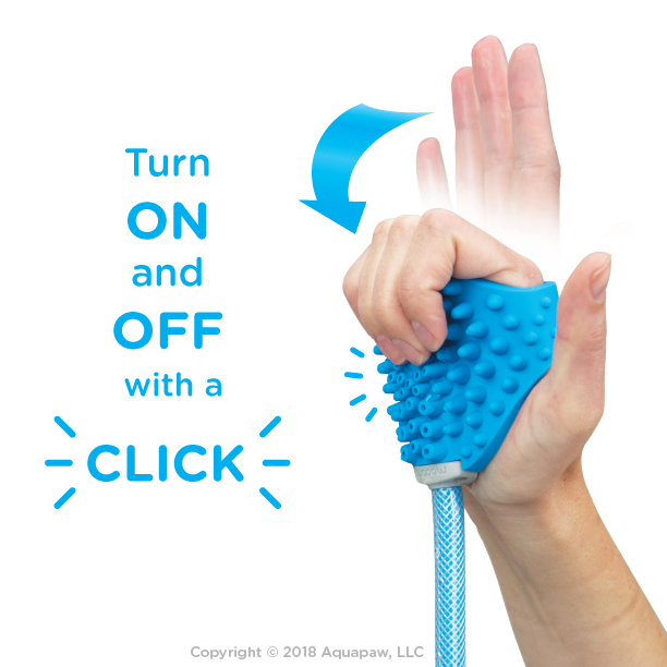 Pressing_Button_Rev3 Aquapaw Pet Bathing Tool | Hundedusche