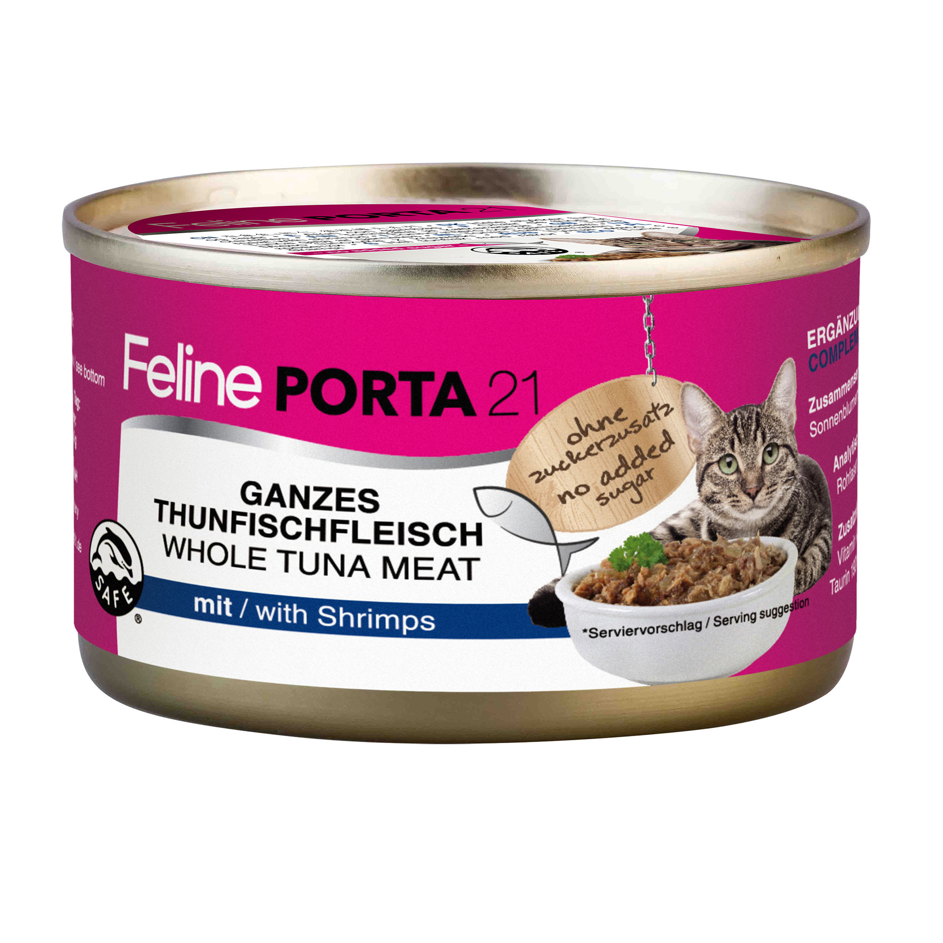 GanzesThunfischfleischmitShrimps_90g_46300_01 Feline - Thunfisch - Shrimps