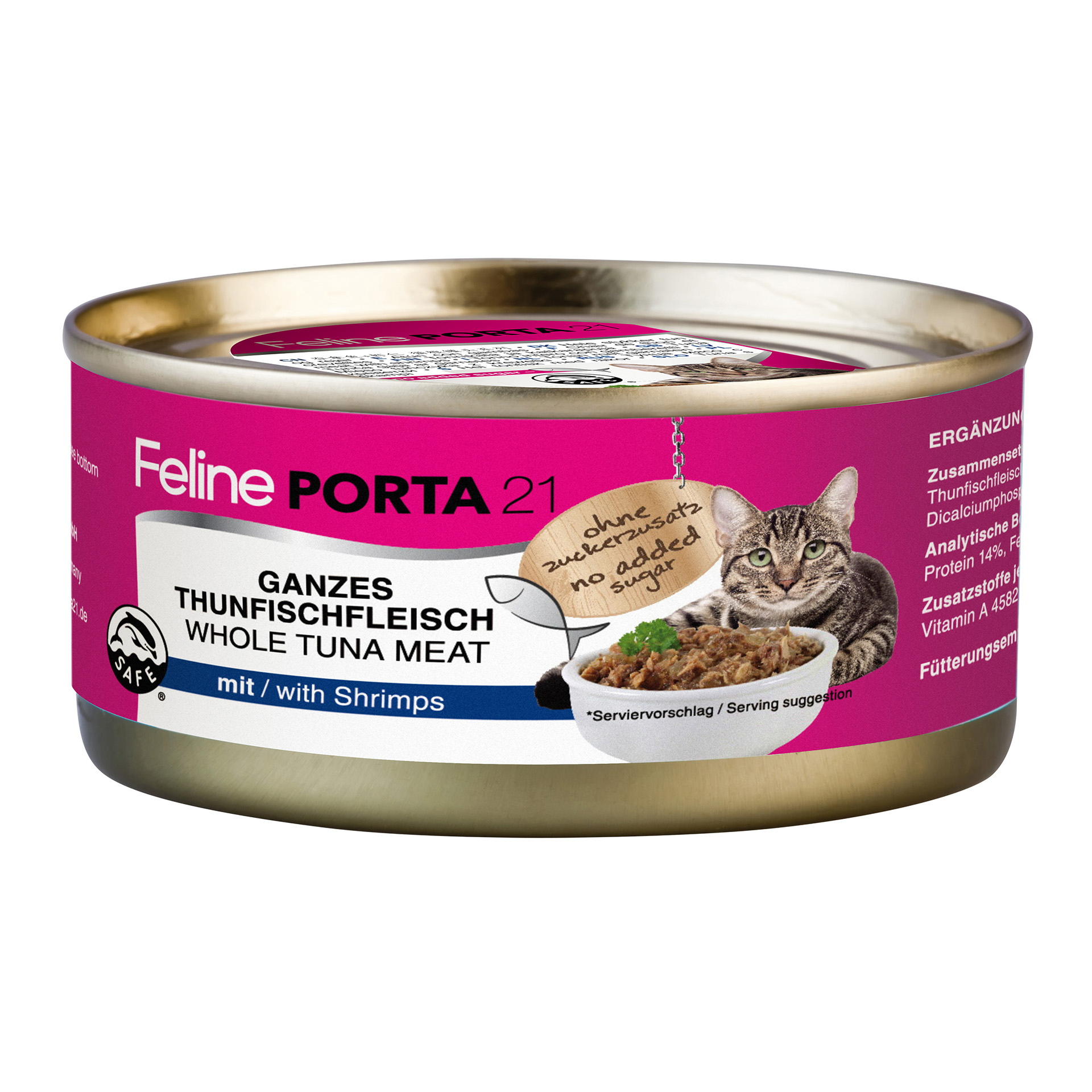 GanzesThunfischfleischmitShrimps_156g_46350_01 Feline - Thunfisch - Shrimps (156 g)