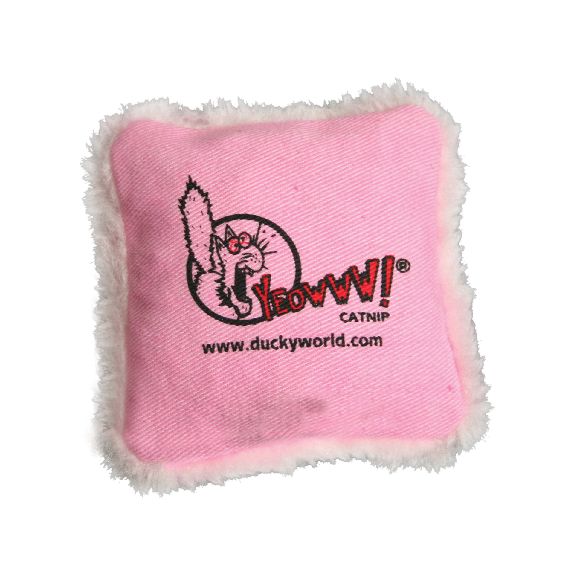 Yeowww! Kissen mit Katzenminze rosa