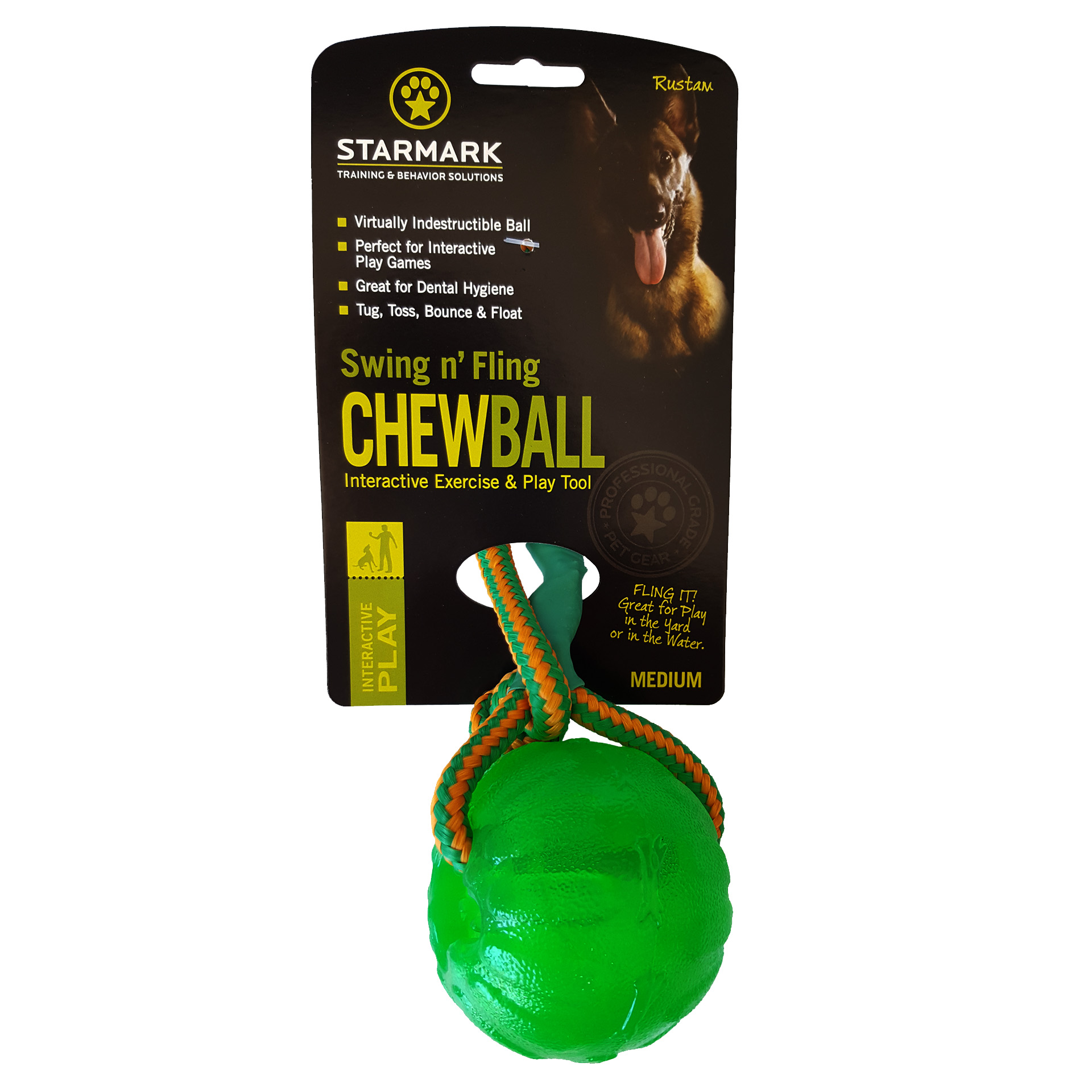 Swing n' Fling Chew Ball Verpackung Rückseite